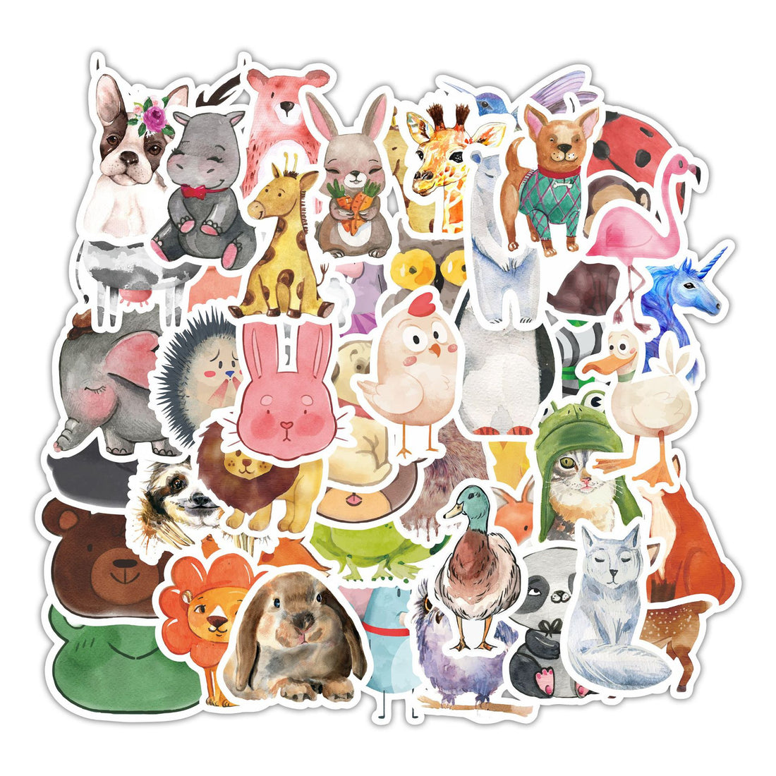 50 Pc Watercolor Animals Pack image 0