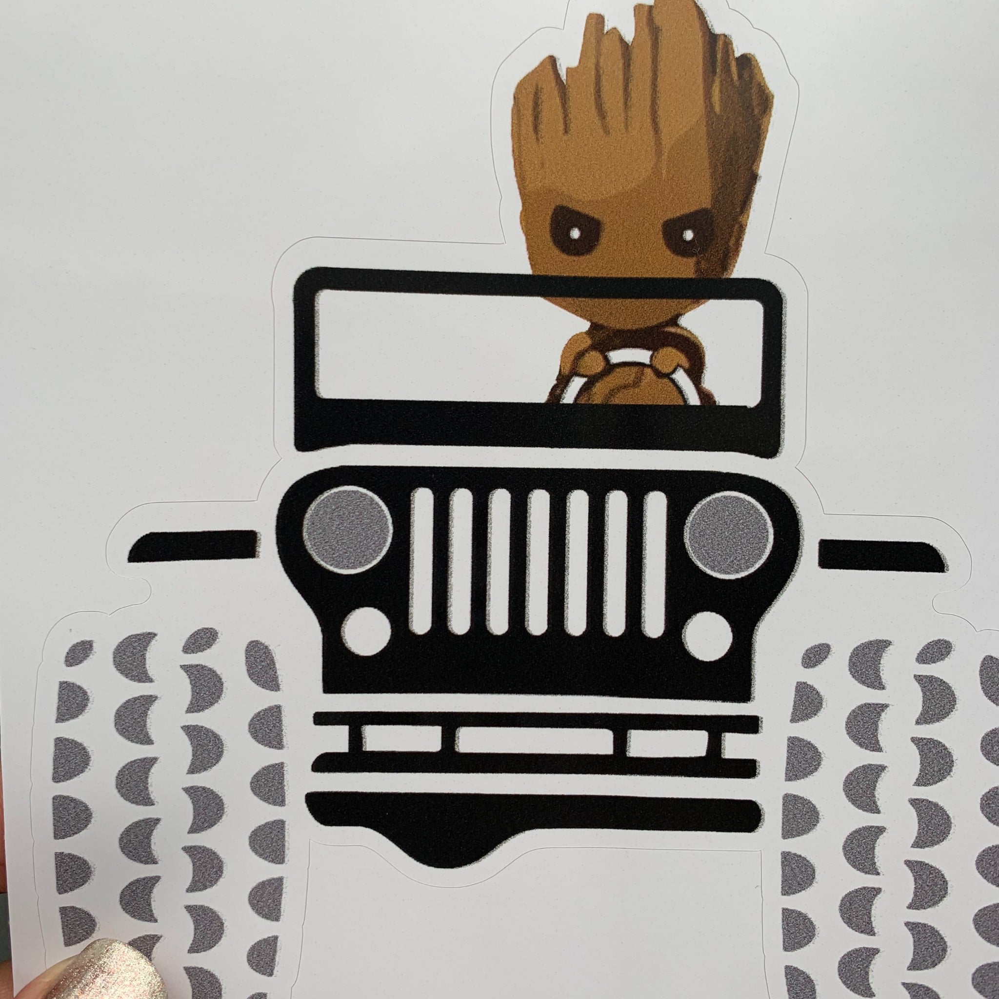 Jeep Groot Driving Sticker image 0