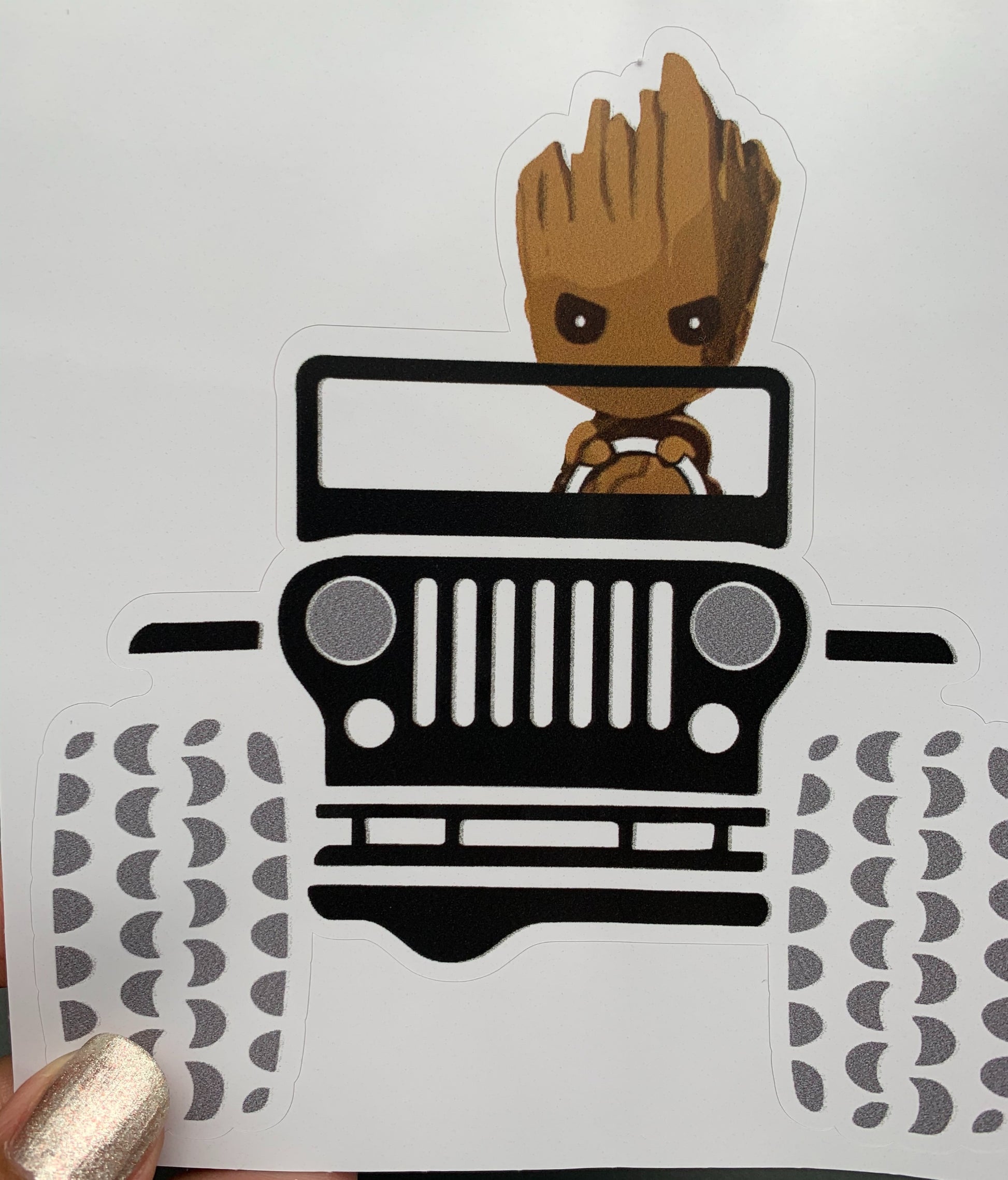 Jeep Groot Driving Sticker image 0