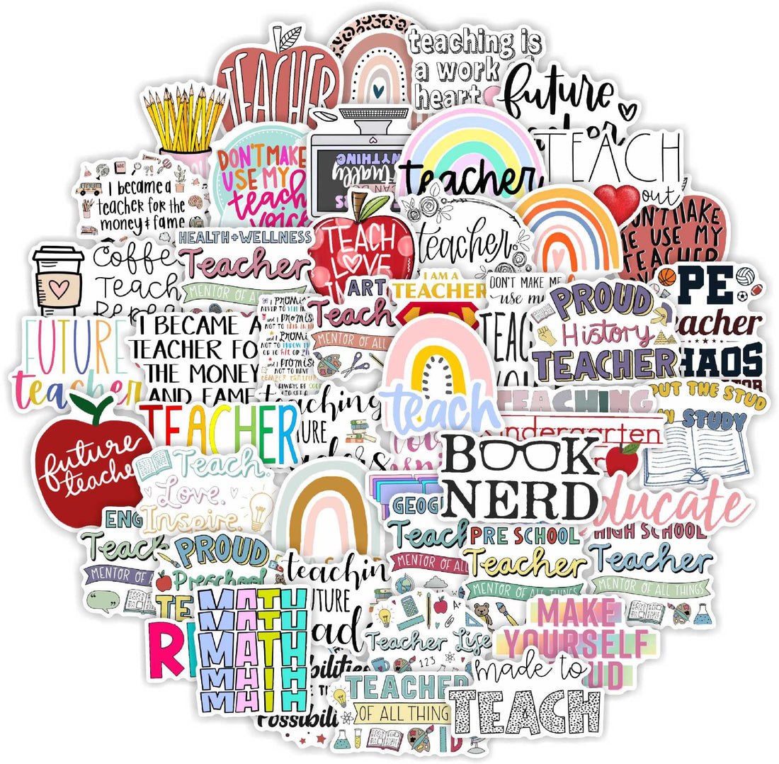 50 Pc Teacher Sticker Pack image 0