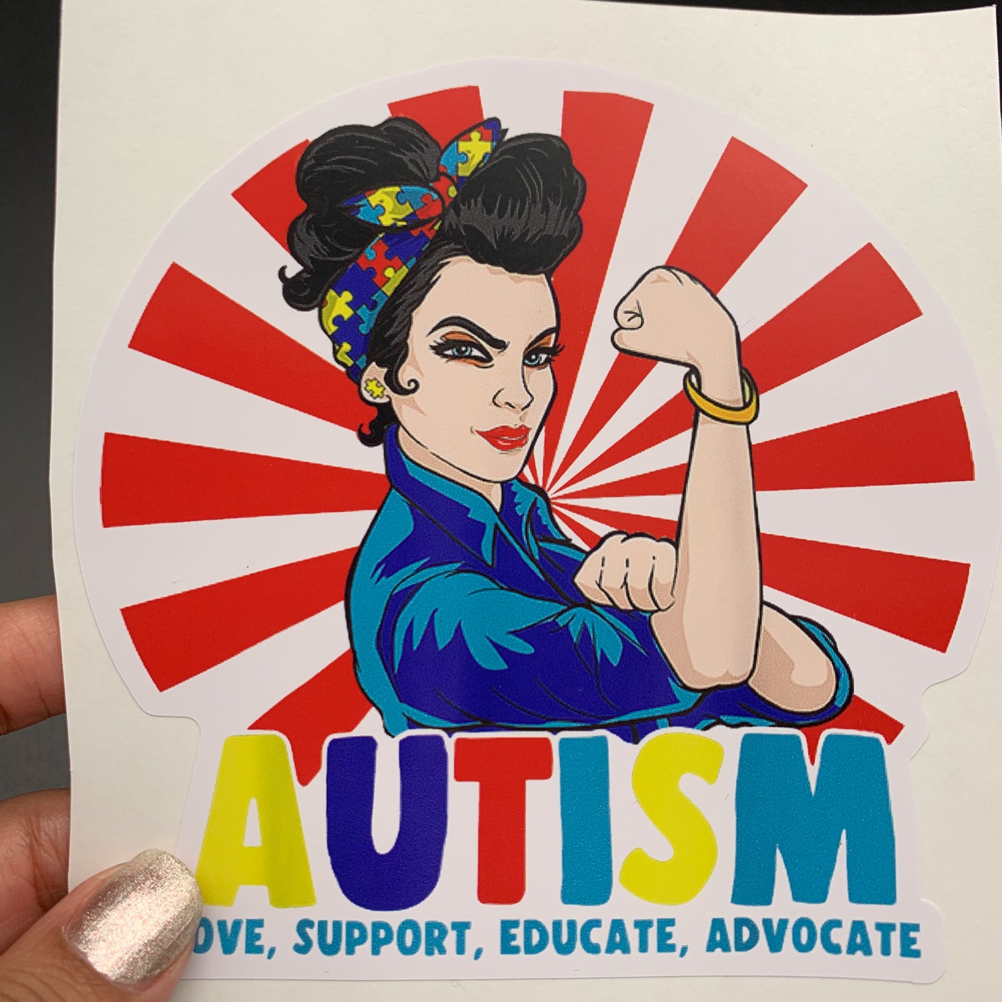 Autism Awareness Mom Sticker image 0