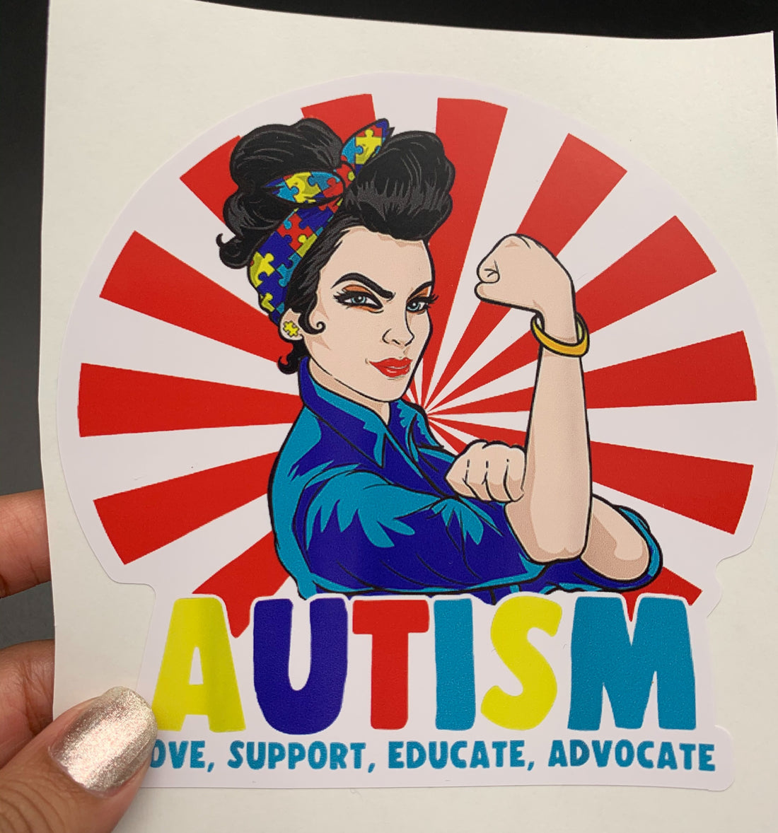 Autism Awareness Mom Sticker image 0