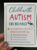 Child with Autism on Board Pink Sticker image 1