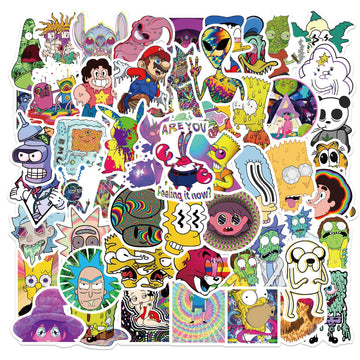 50 Pc Psychedelic Cartoon Variety Pack image 0