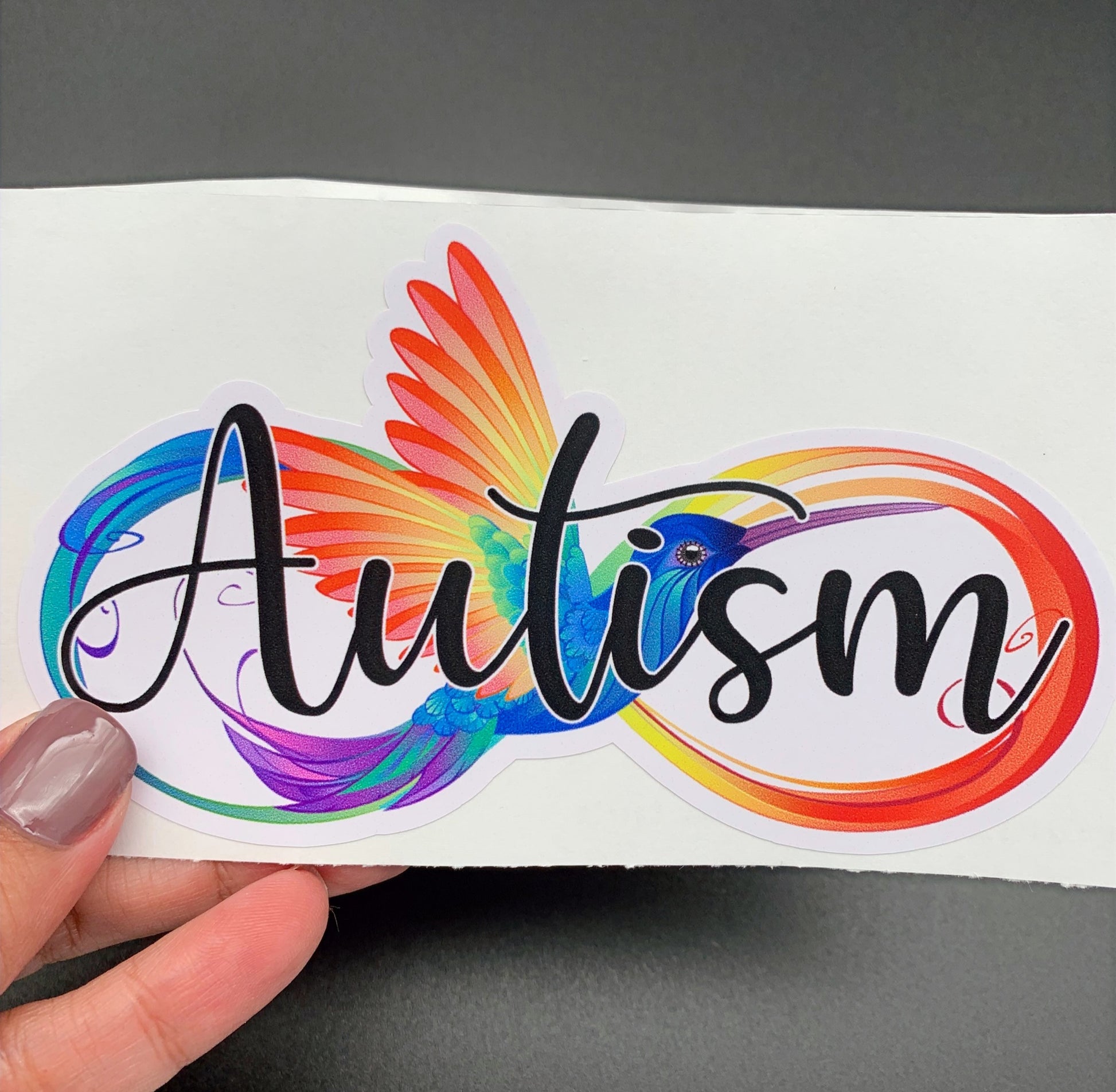 Autism Hummingbird Infinity Sticker image 0