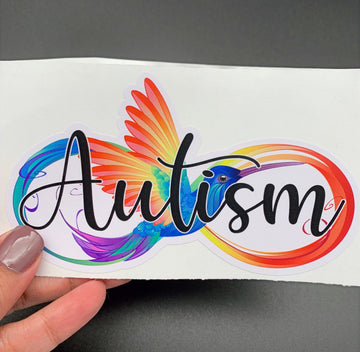 Autism Hummingbird Infinity Sticker image 0