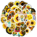 50 Pc Sunflower Sticker Pack image 1