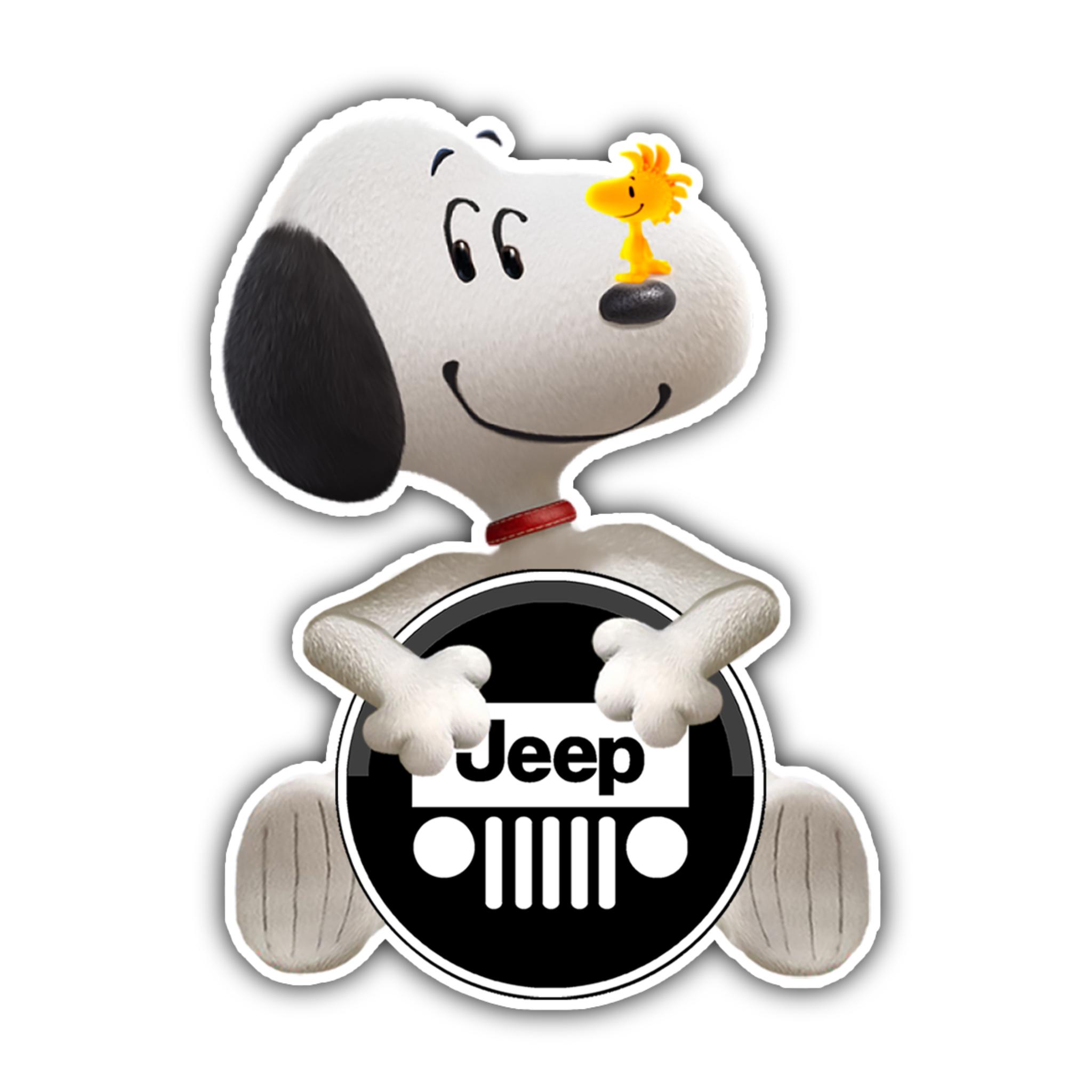 5" Snoopy Jeep Sticker image 0