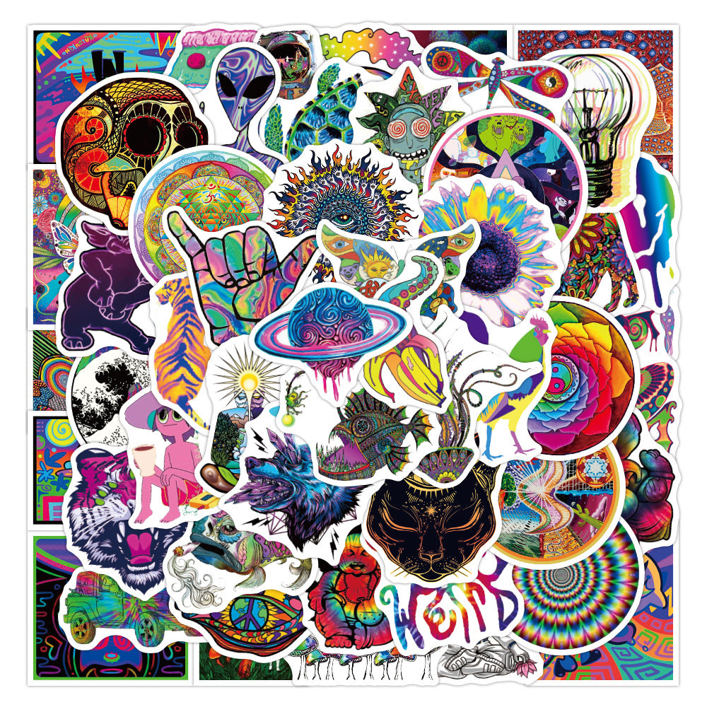 50 Pc Psychedelic Abstract Pack image 0