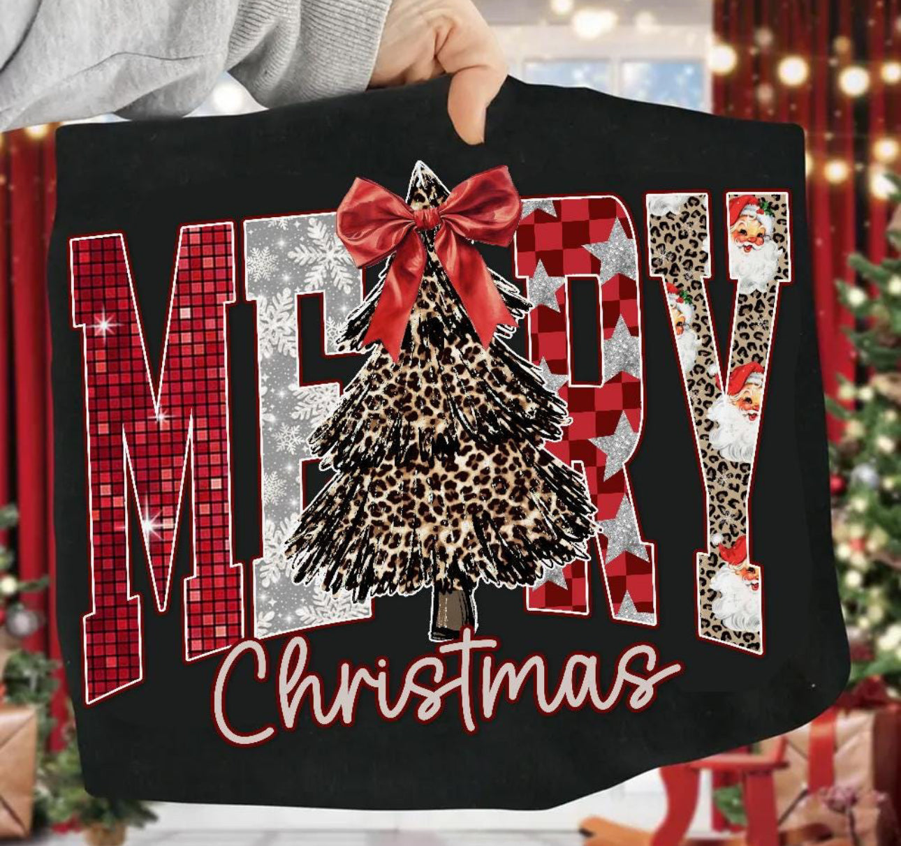 Merry Christmas Faux Sequin Shirt