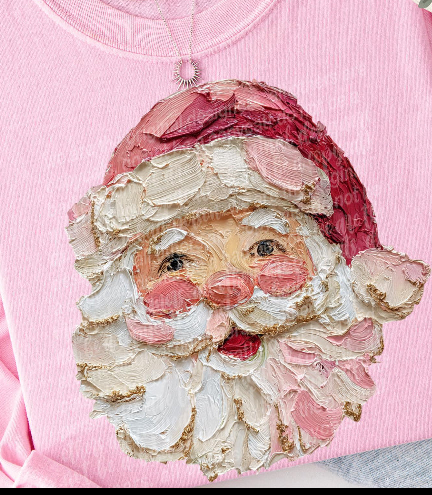 Santa Faux Paint Shirt
