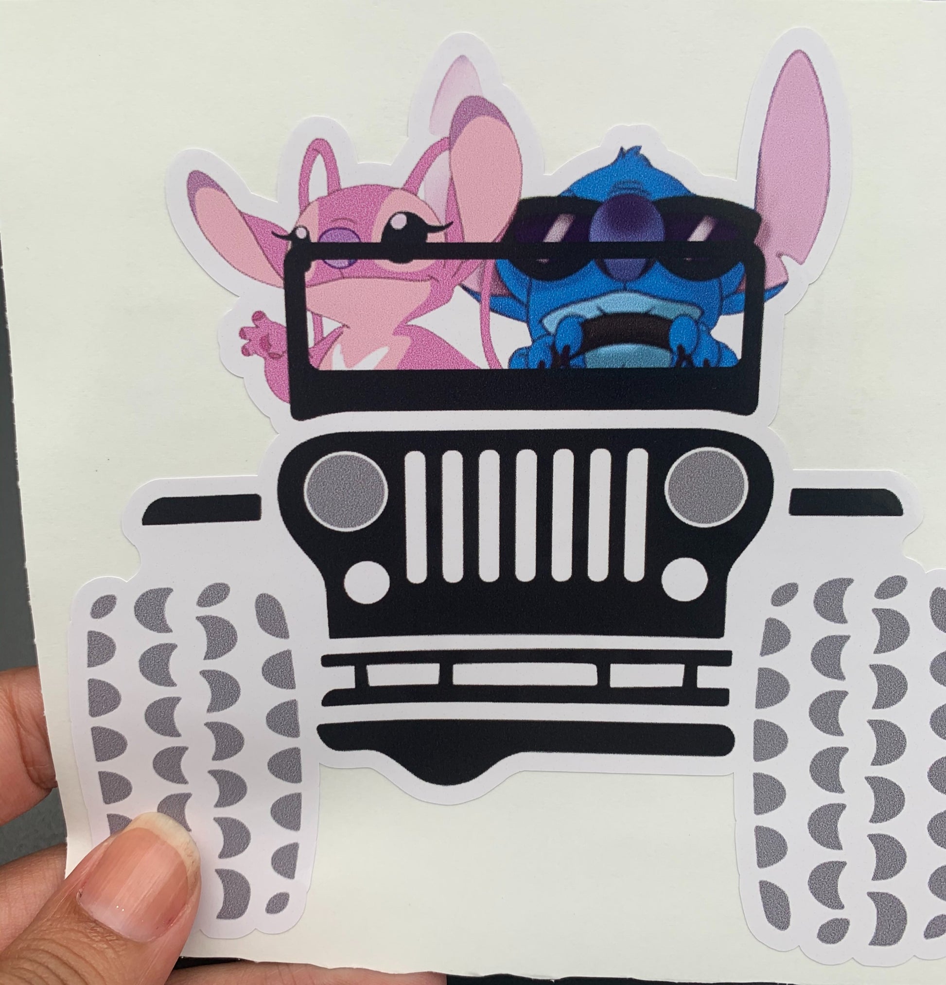 Jeep Stitch and Angel Sticker image 0