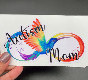Autism Mom Hummingbird Infinity Sticker image 0