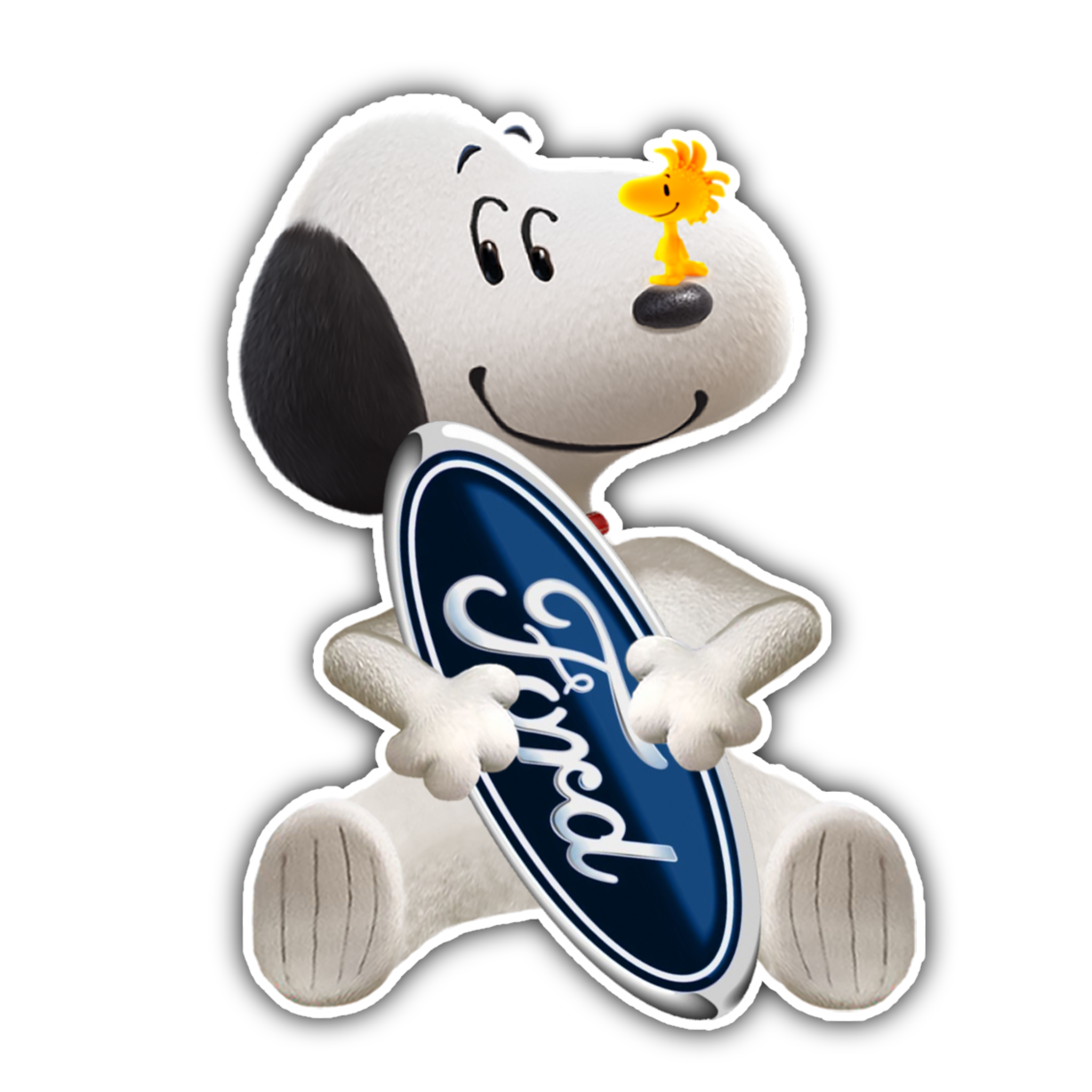 5" Snoopy Ford Sticker image 0