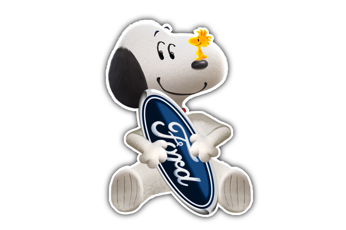 5" Snoopy Ford Sticker image 0