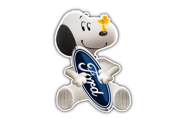 5" Snoopy Ford Sticker image 0