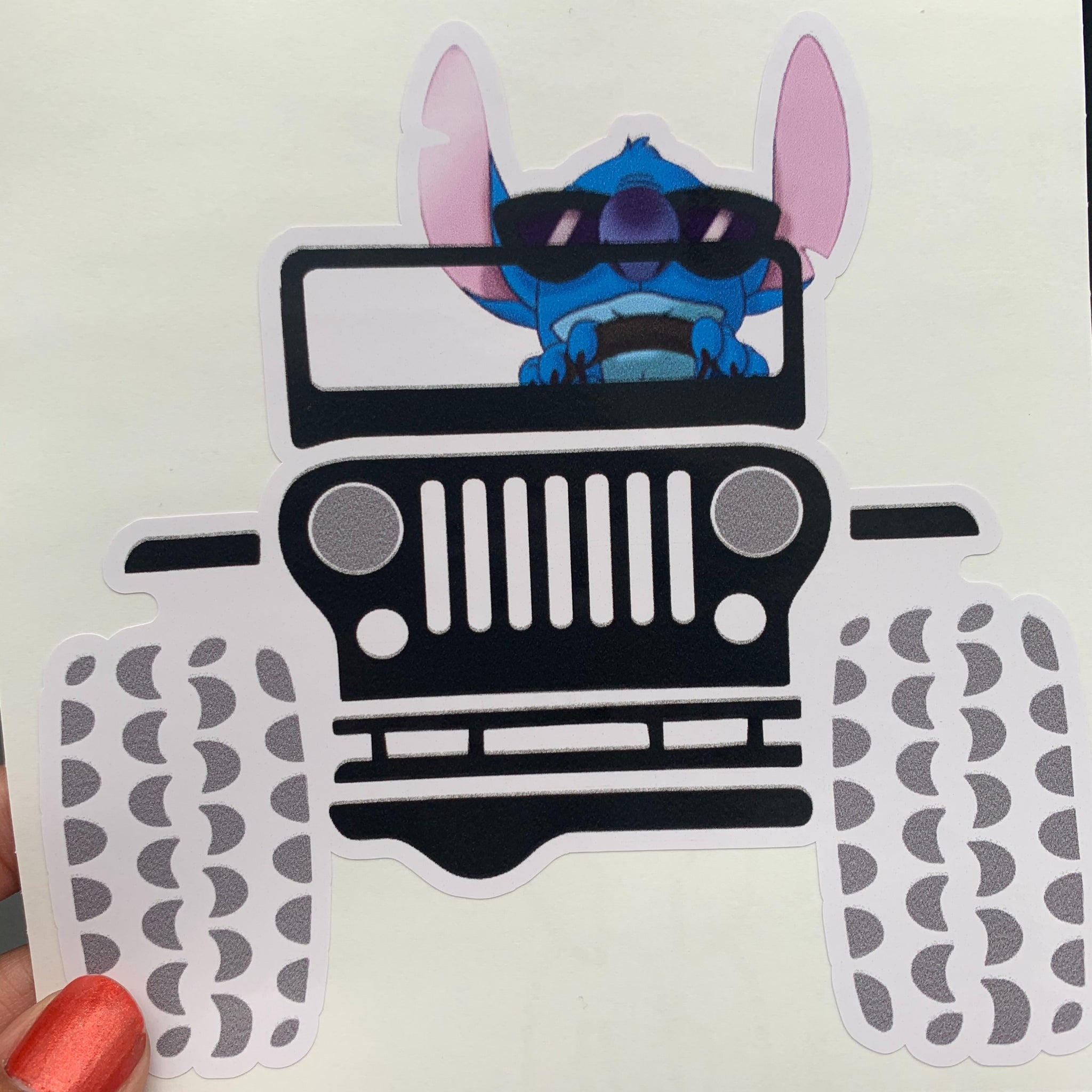 Jeep Stitch Driving Sticker image 0