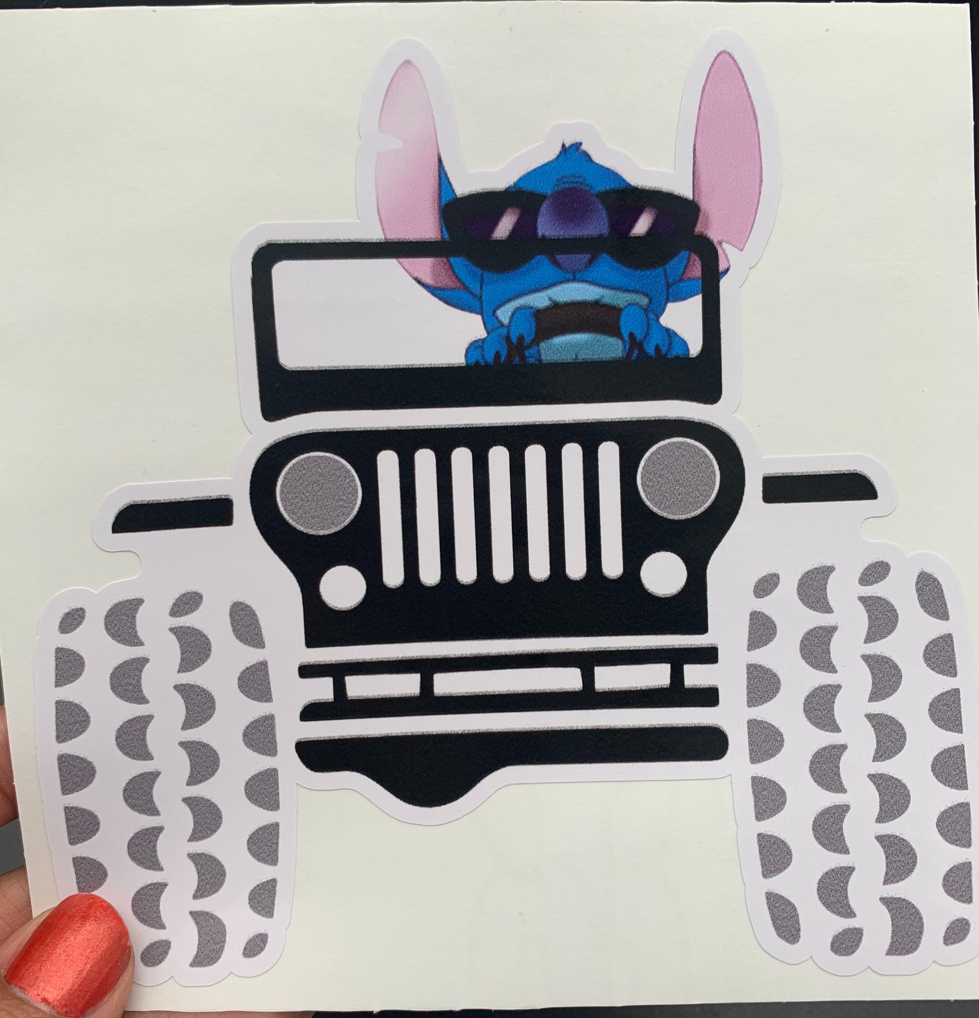 Jeep Stitch Driving Sticker image 0