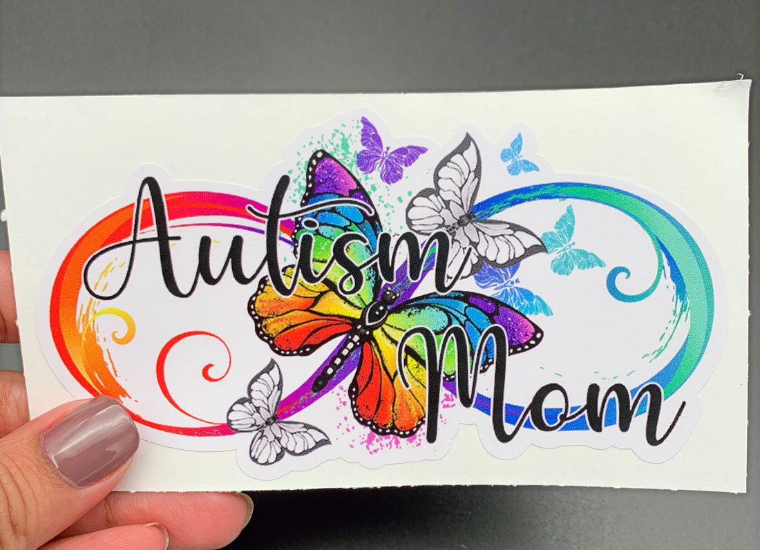 Autism Mom Butterfly Infinity Sticker image 0