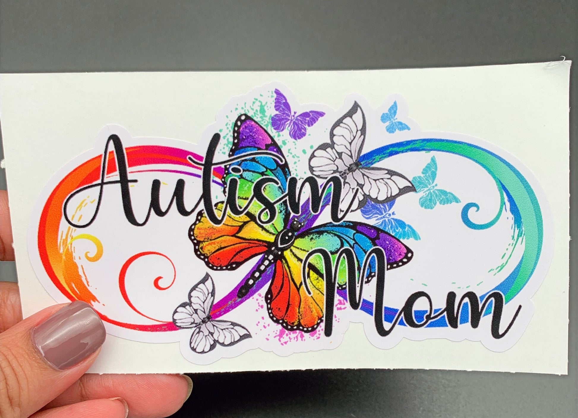 Autism Mom Butterfly Infinity Sticker image 0