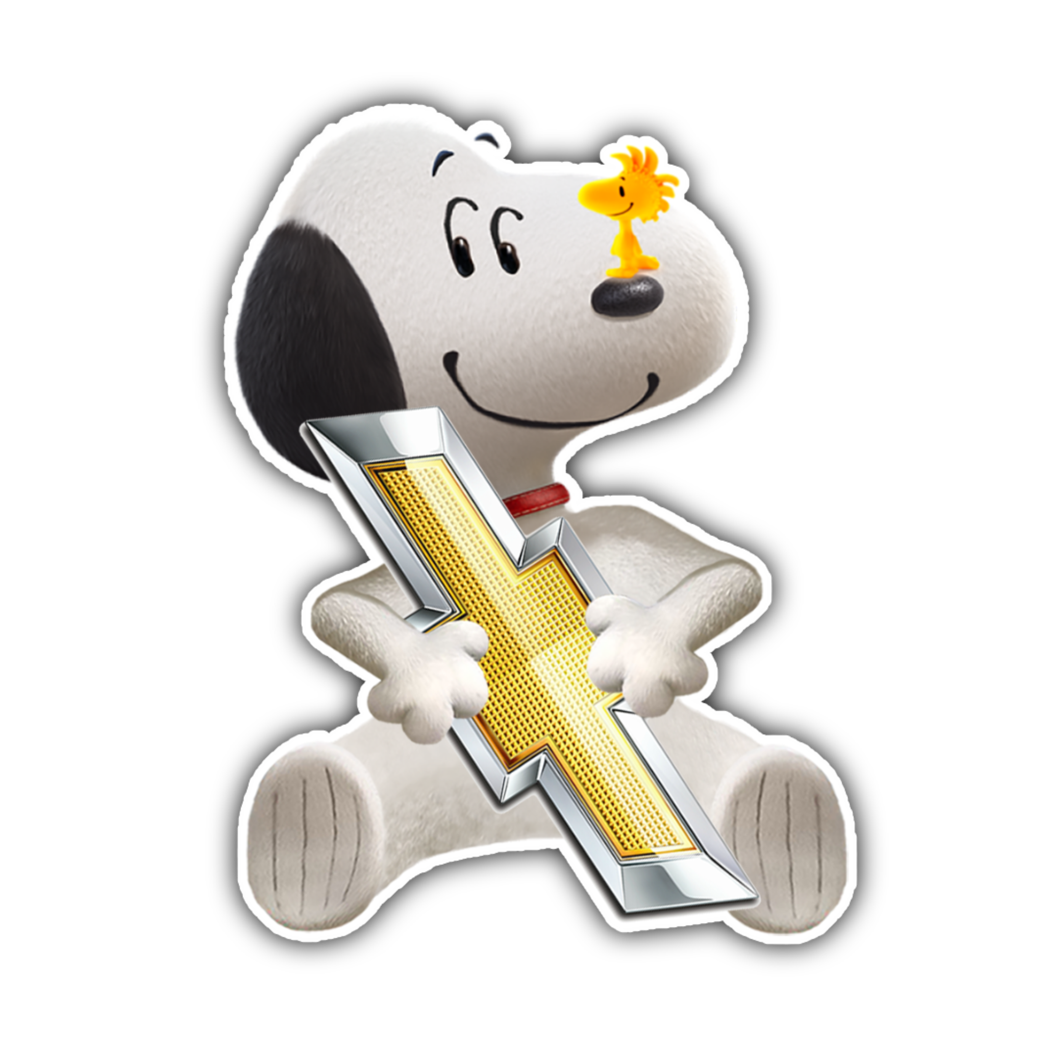 5" Snoopy Chevy Sticker image 0