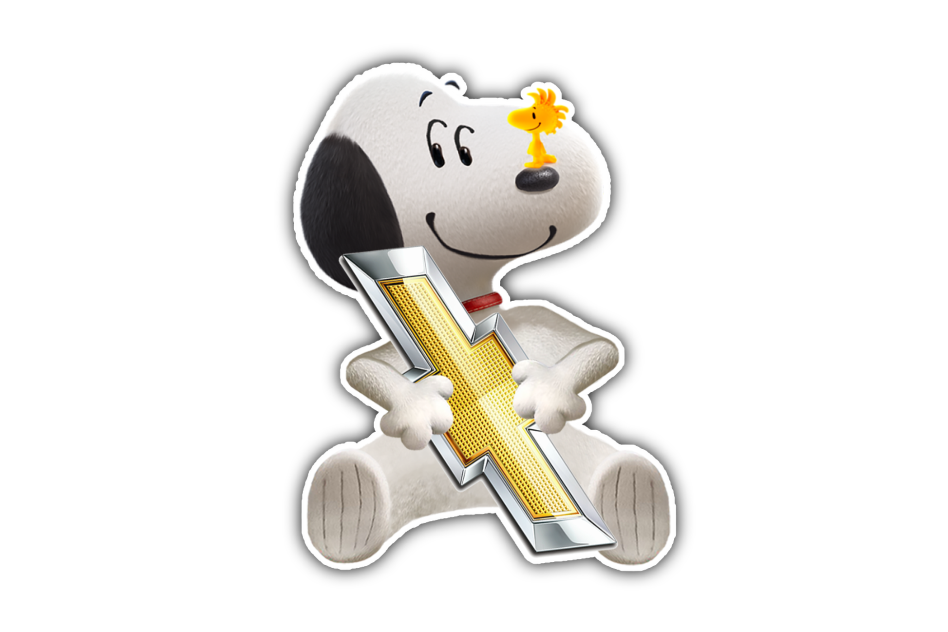 5" Snoopy Chevy Sticker image 0