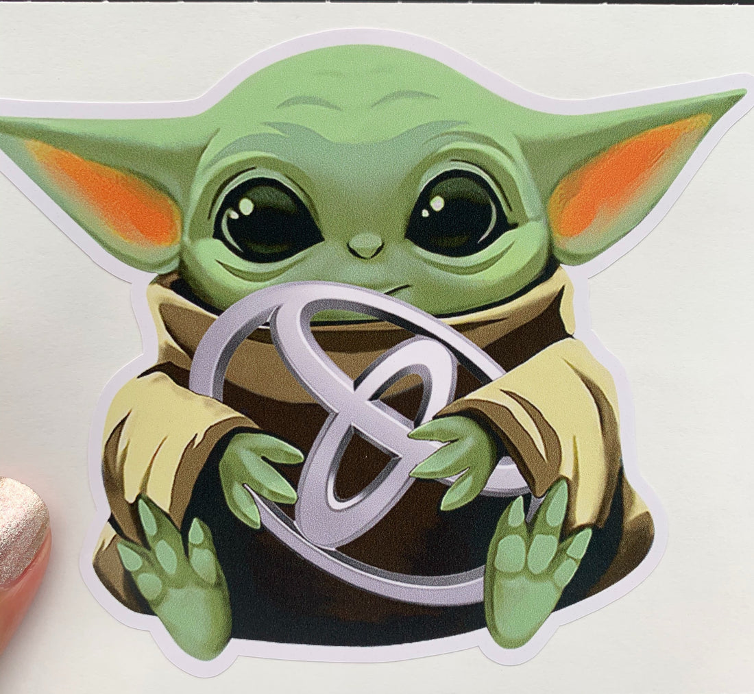 Baby Yoda (Grogu) Toyota Sticker image 0