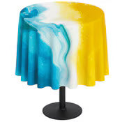Custom Round Table Cover – Full-Color Printed