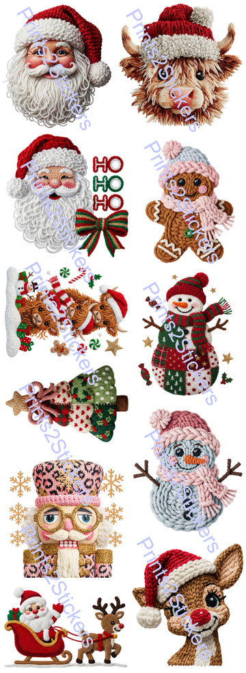 Faux Yarn Christmas Gang Sheet